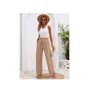 HeyMoments - Wide Leg Tie Knot Lounge Pants - A07 Peach Puff color -- Small NWT